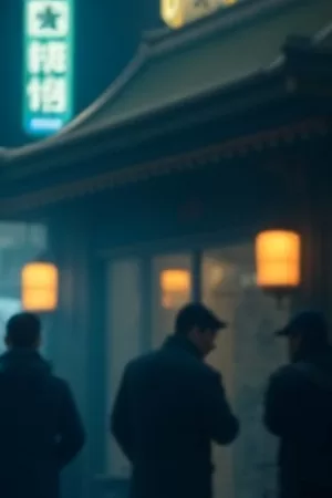 《雨季放映员》露天放映幕布前的观众剪影