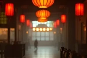《盐湖来信》盐湖倒映晚霞的宽幅画面